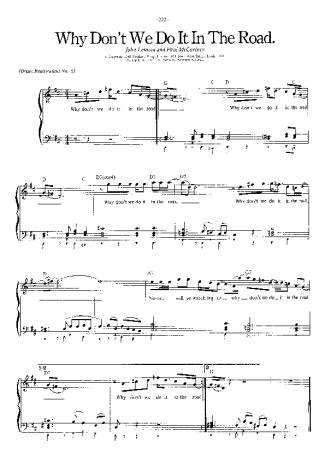 The Beatles  score for Piano