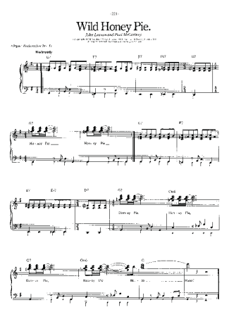 The Beatles  score for Piano