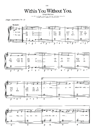 The Beatles Within You Without You score for Piano