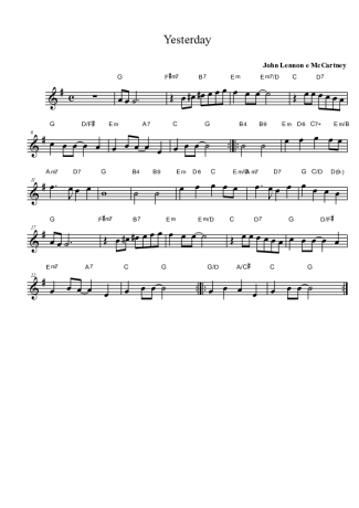 The Beatles  score for Clarinet (Bb)