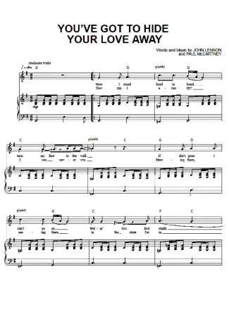 The Beatles  score for Piano