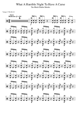 Score for Drums