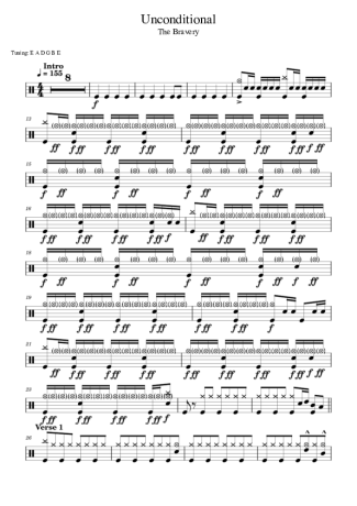 Score for Drums