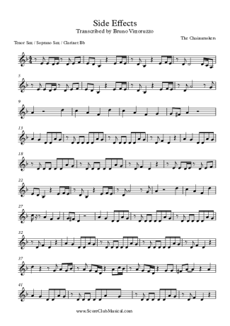 The Chainsmokers  score for Tenor Saxophone Soprano (Bb)