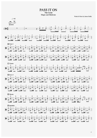 The Coral  score for Drums