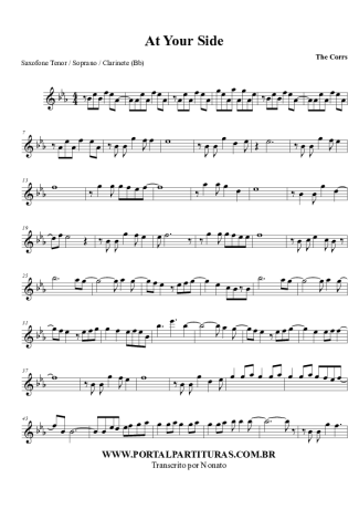 The Corrs At Your Side score for Clarinet (Bb)