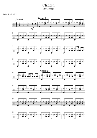 Score for Drums