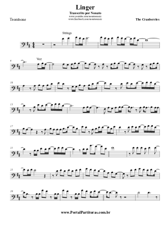 The Cranberries  score for Trombone