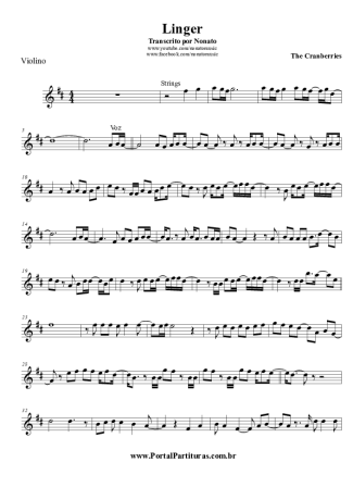 The Cranberries  score for Violin