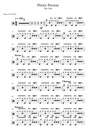 The Cure  score for Drums