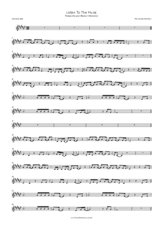 The Doobie Brothers Listen To The Music score for Clarinet (Bb)