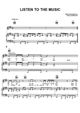The Doobie Brothers  score for Piano