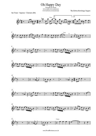 The Edwin Hawkins Singers  score for Clarinet (Bb)