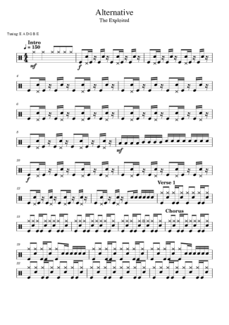 Score for Drums