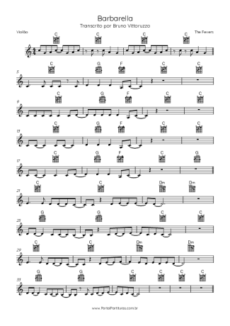 The Fevers Barbarella score for Acoustic Guitar