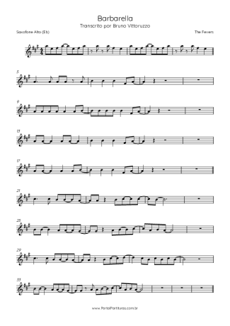 The Fevers  score for Alto Saxophone