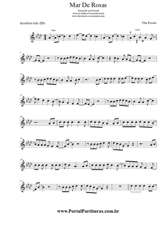 The Fevers Mar De Rosas score for Alto Saxophone