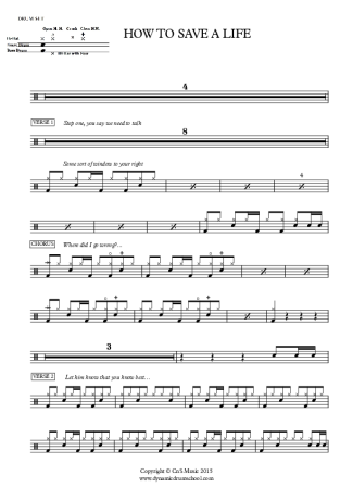 The Fray  score for Drums