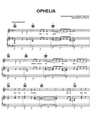 The Lumineers  score for Piano