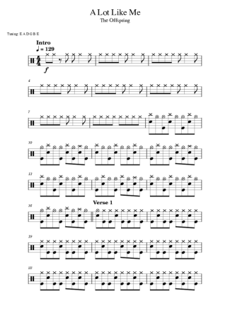 Score for Drums