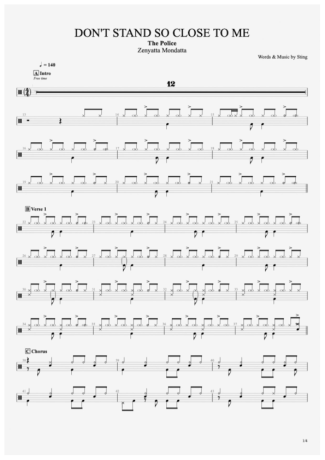 The Police  score for Drums