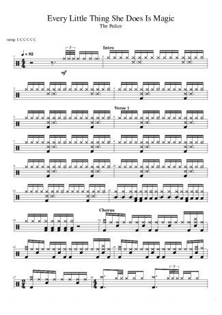 42841 Sheet music - Every Little Thing She Does Is Magic - Drums