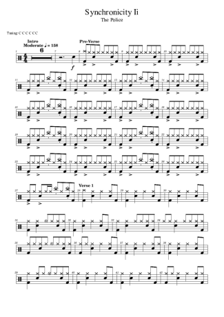 The Police  score for Drums