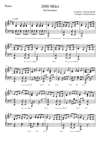 The Pretenders  score for Piano