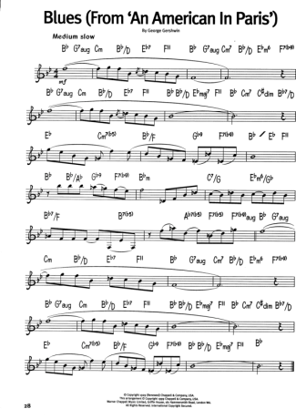 The Real Book Of Blues Blues (From An American In Paris) score for Keyboard