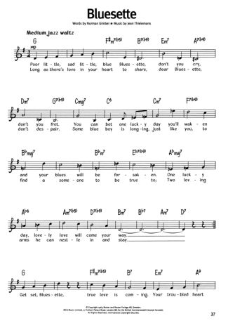 The Real Book Of Blues Bluesette score for Harmonica
