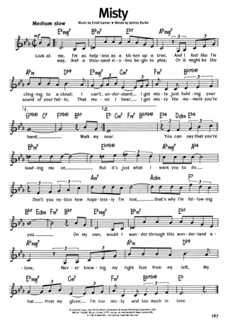 The Real Book Of Blues Misty score for Keyboard