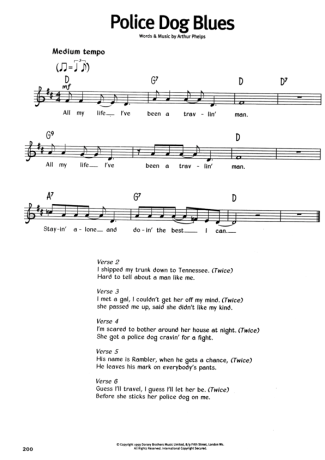 The Real Book Of Blues Police Dog Blues score for Harmonica