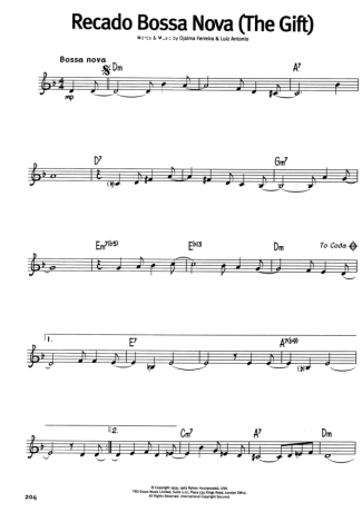 The Real Book Of Blues Recado Bossa Nova (The Gift) score for Harmonica