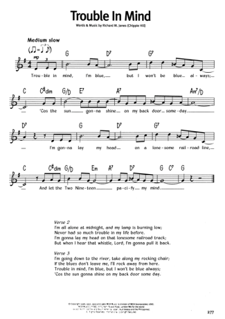 The Real Book Of Blues Trouble In Mind score for Harmonica