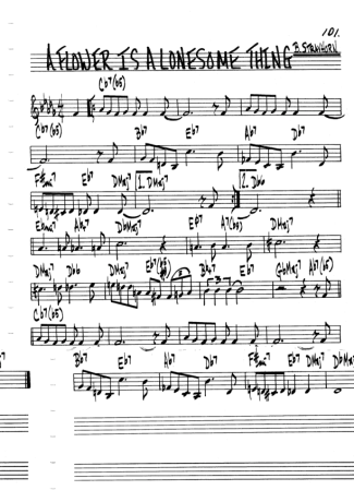 The Real Book of Jazz A Flower Is A Lonesome Thing score for Flute
