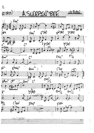 The Real Book of Jazz A Sleepin Bee score for Clarinet (Bb)