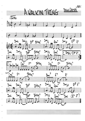 The Real Book of Jazz A Walkin Thing score for Clarinet (C)