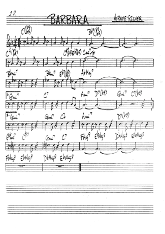 The Real Book of Jazz Barbara score for Tenor Saxophone Soprano (Bb)