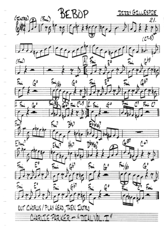 The Real Book of Jazz Bebop score for Clarinet (C)