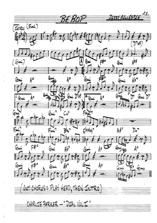 The Real Book of Jazz Bebop score for Tenor Saxophone Soprano (Bb)