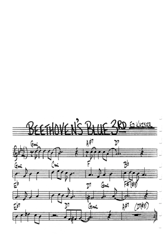 The Real Book of Jazz Beethovens Blue 3rd score for Clarinet (C)