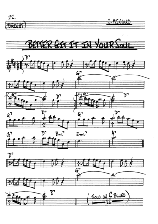 The Real Book of Jazz Better Git It In Your Soul score for Alto Saxophone