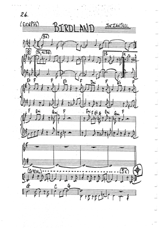 The Real Book of Jazz Birdland score for Clarinet (C)