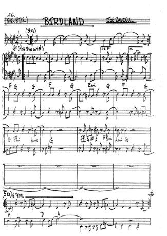 The Real Book of Jazz Birdland score for Tenor Saxophone Soprano (Bb)