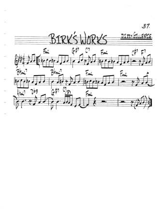 The Real Book of Jazz Birks Works score for Clarinet (C)