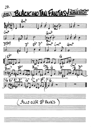 The Real Book of Jazz Black and Tan Fantasy score for Alto Saxophone