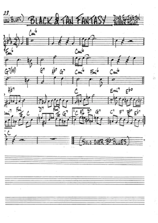 The Real Book of Jazz Black & Tan Fantasy score for Tenor Saxophone Soprano (Bb)