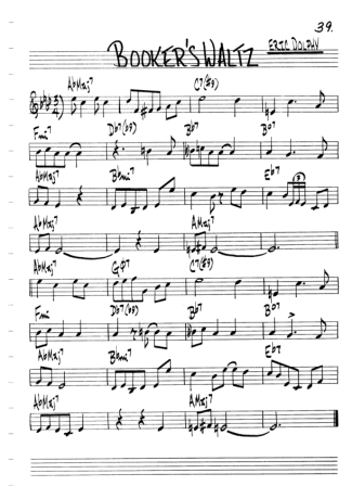 The Real Book of Jazz Bookers Waltz score for Clarinet (C)