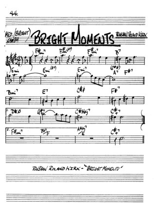 The Real Book of Jazz Bright Moments score for Alto Saxophone