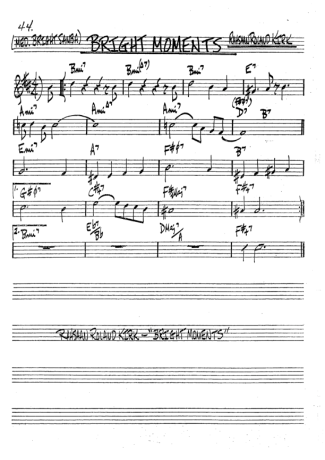 The Real Book of Jazz Bright Moments score for Clarinet (Bb)